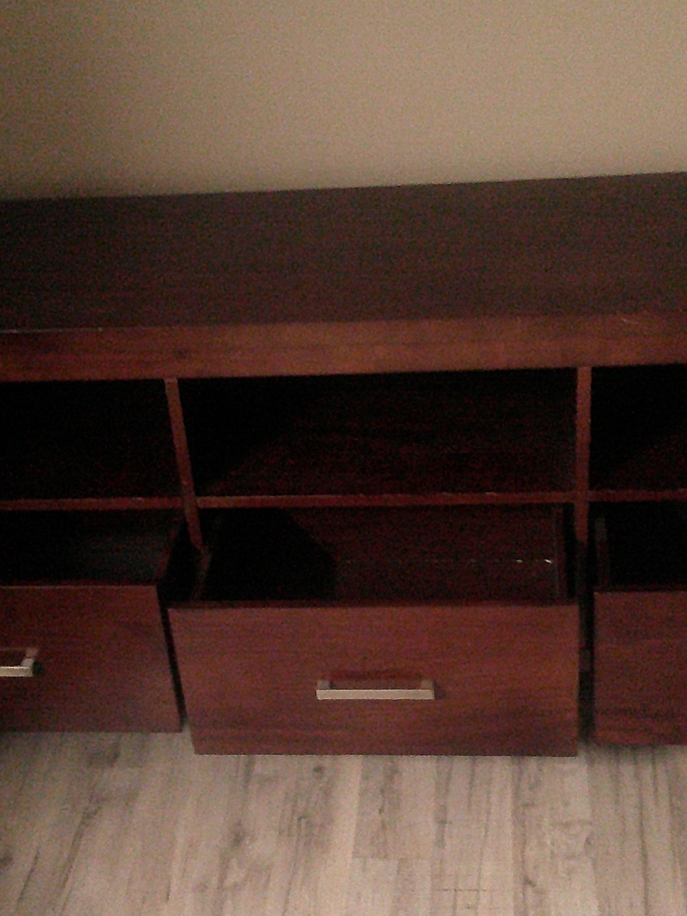 Wooden Storage Bench with Drawers - Brown